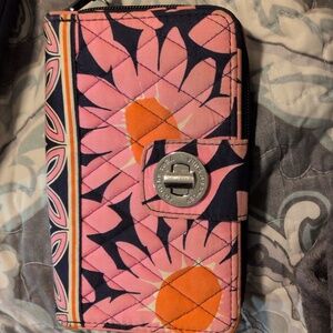 Vera Bradley Floral Patterned Wristlet Wallet